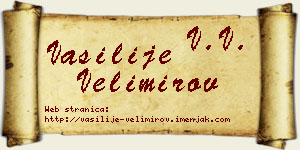 Vasilije Velimirov vizit kartica